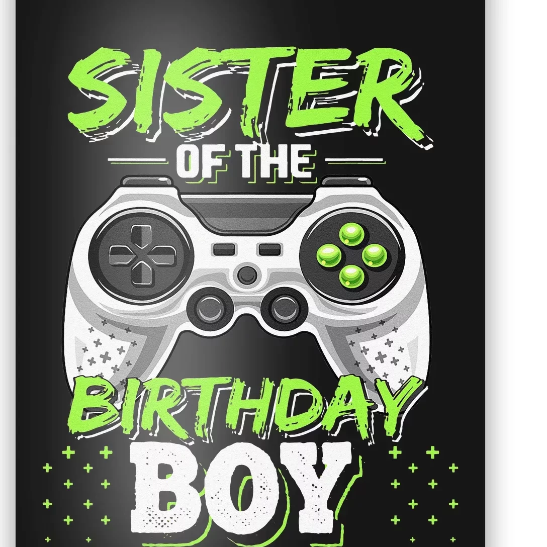 Sister of the Birthday Matching Video Game Birthday Gift Poster