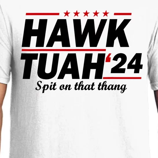 Spit On That Thang Girl Interview Hawk Tuah 24 Pajama Set