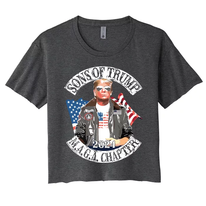 Sons Of Trump Maga Chapter 2024 Women's Crop Top Tee