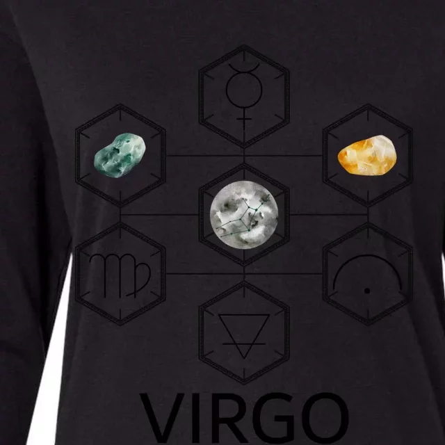 Signs Of The Zodiac Earth Elet Planet Mercury Virgo Facts Great Gift Womens Cotton Relaxed Long Sleeve T-Shirt