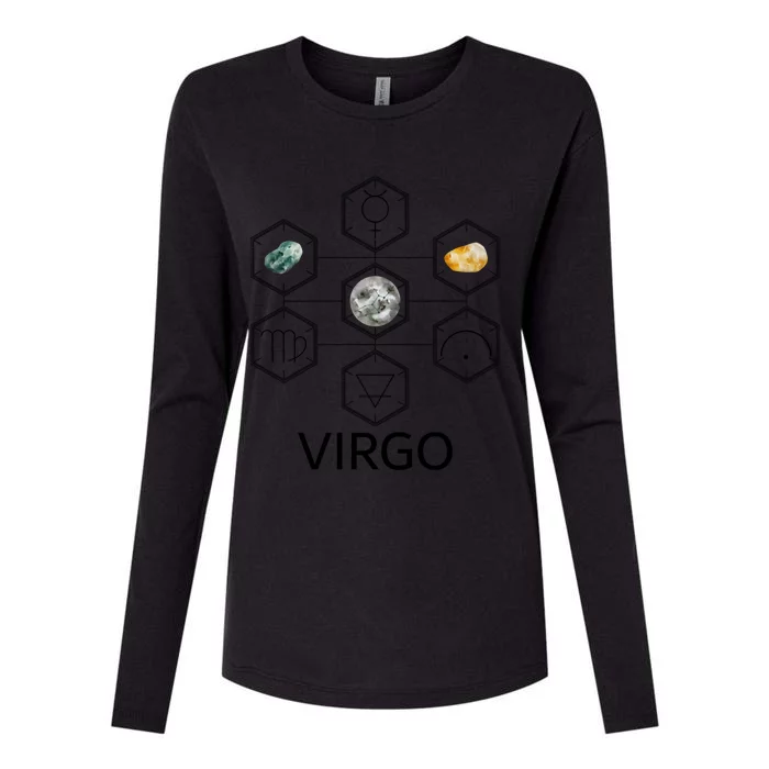 Signs Of The Zodiac Earth Elet Planet Mercury Virgo Facts Great Gift Womens Cotton Relaxed Long Sleeve T-Shirt