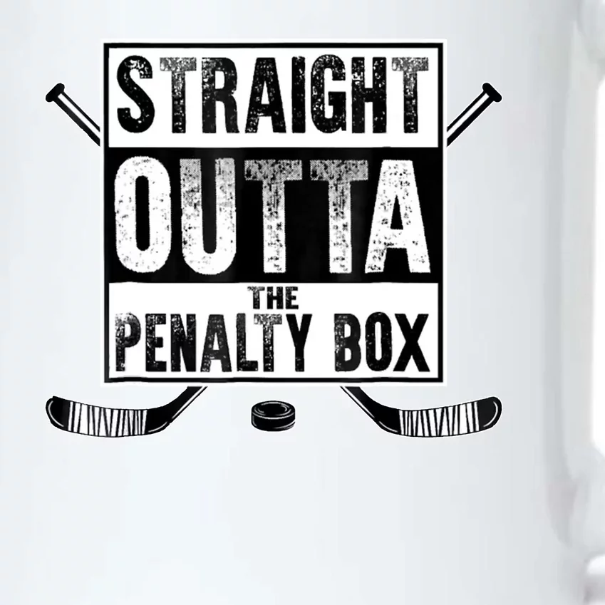 Straight Outta The Penalty Box Hockey Black Color Changing Mug