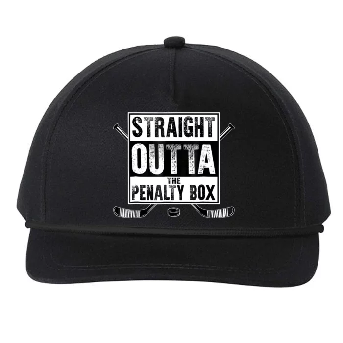 Straight Outta The Penalty Box Hockey Snapback Five-Panel Rope Hat