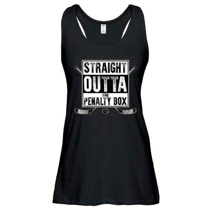 Straight Outta The Penalty Box Hockey Ladies Essential Flowy Tank