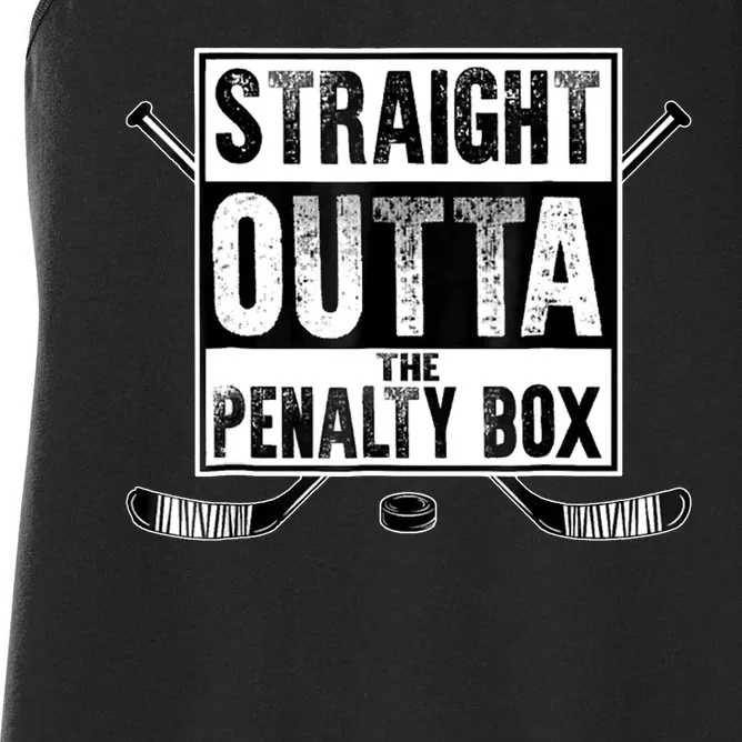 Straight Outta The Penalty Box Hockey Women's Racerback Tank