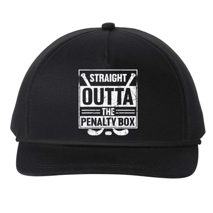 Stright Outta The Penalty Box Ice Hockey Hockey Ice Hockey Snapback Five-Panel Rope Hat