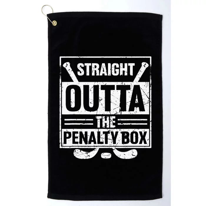 Stright Outta The Penalty Box Ice Hockey Hockey Ice Hockey Platinum Collection Golf Towel