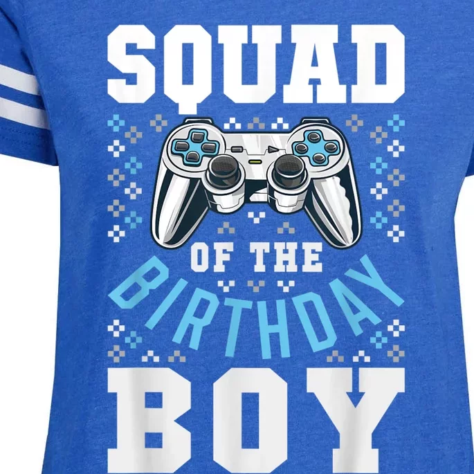 Squad Of The Birthday Boy Matching Video Gamer Birthday Enza Ladies Jersey Football T-Shirt