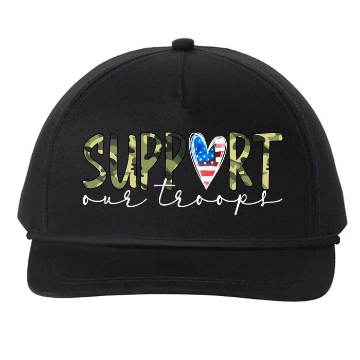 Support Our Trooper Usa Heart Snapback Five-Panel Rope Hat