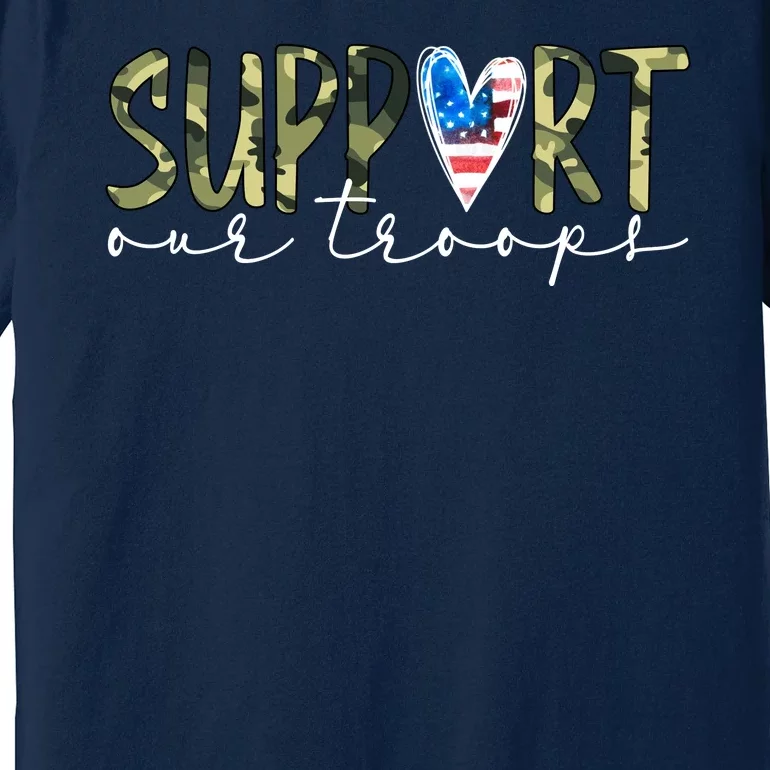 Support Our Trooper Usa Heart Premium T-Shirt