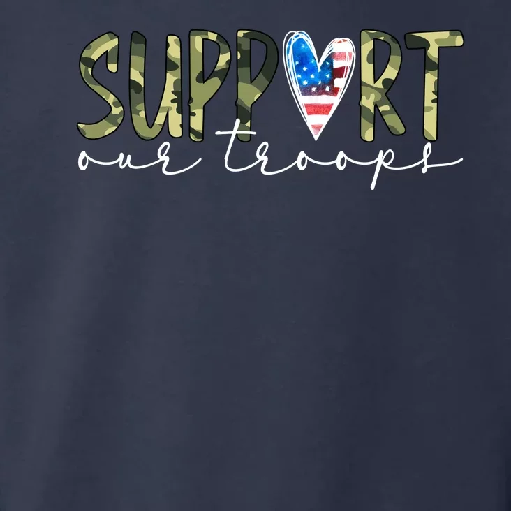 Support Our Trooper Usa Heart Toddler Hoodie