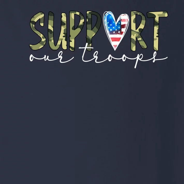 Support Our Trooper Usa Heart Toddler Long Sleeve Shirt