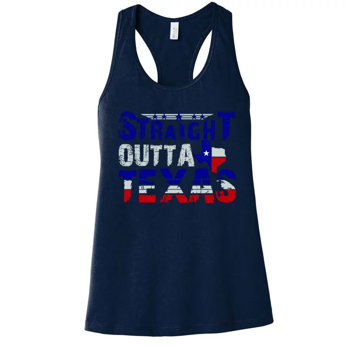 Straight Outta Texas Logo Women's Racerback Tank