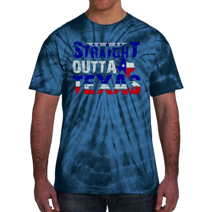 Straight Outta Texas Logo Tie-Dye T-Shirt