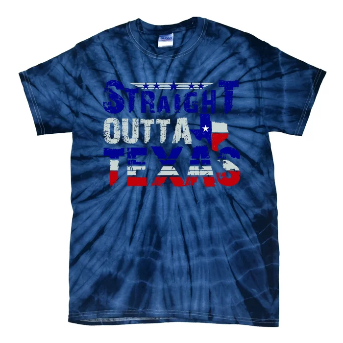 Straight Outta Texas Logo Tie-Dye T-Shirt