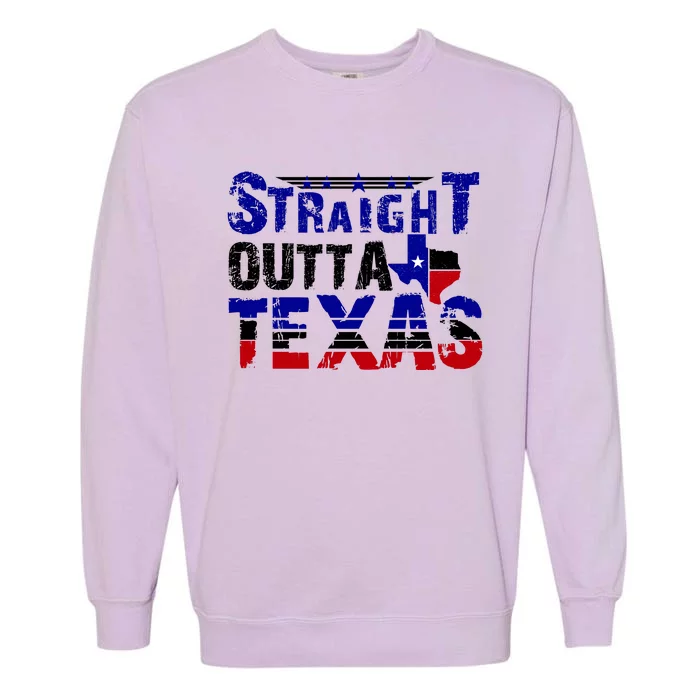 Straight Outta Texas Logo Garment-Dyed Sweatshirt