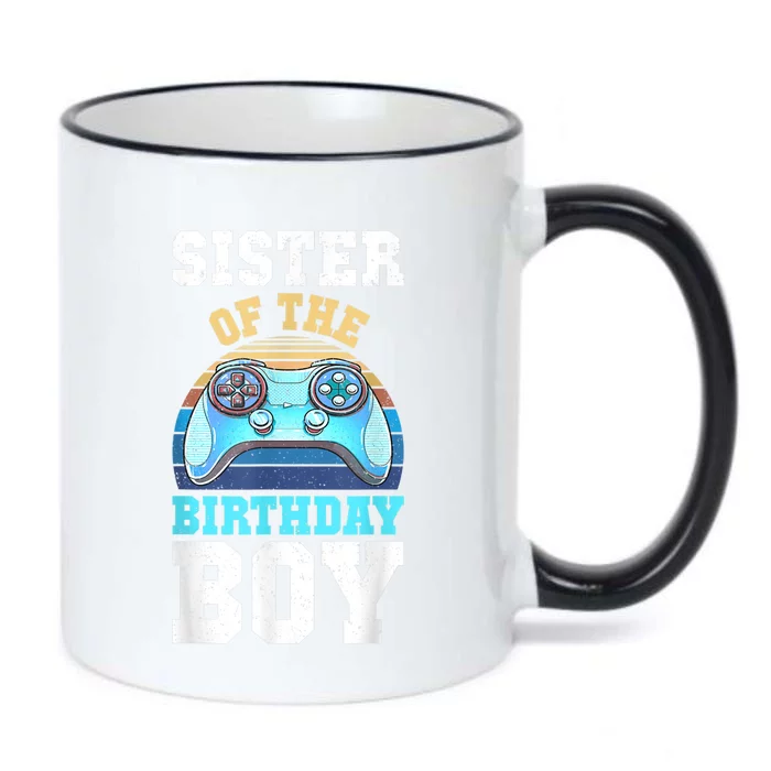 Sister Of The Birthday Boy Matching Video Gamer Birthday Black Color Changing Mug