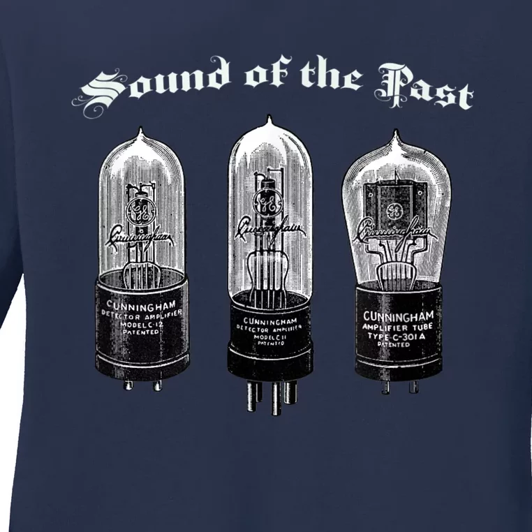 Sound Of The Past Antique Radio Collector Ladies Long Sleeve Shirt