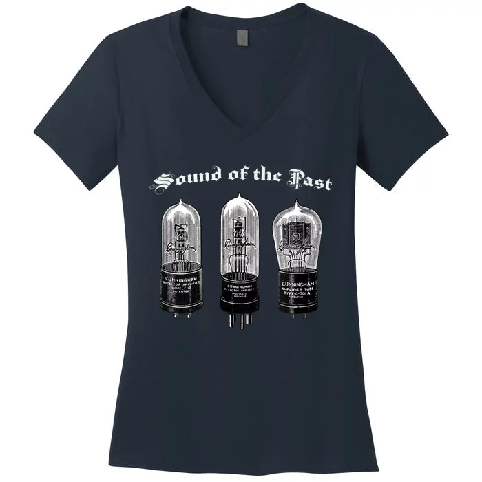 Sound Of The Past Antique Radio Collector Women's V-Neck T-Shirt