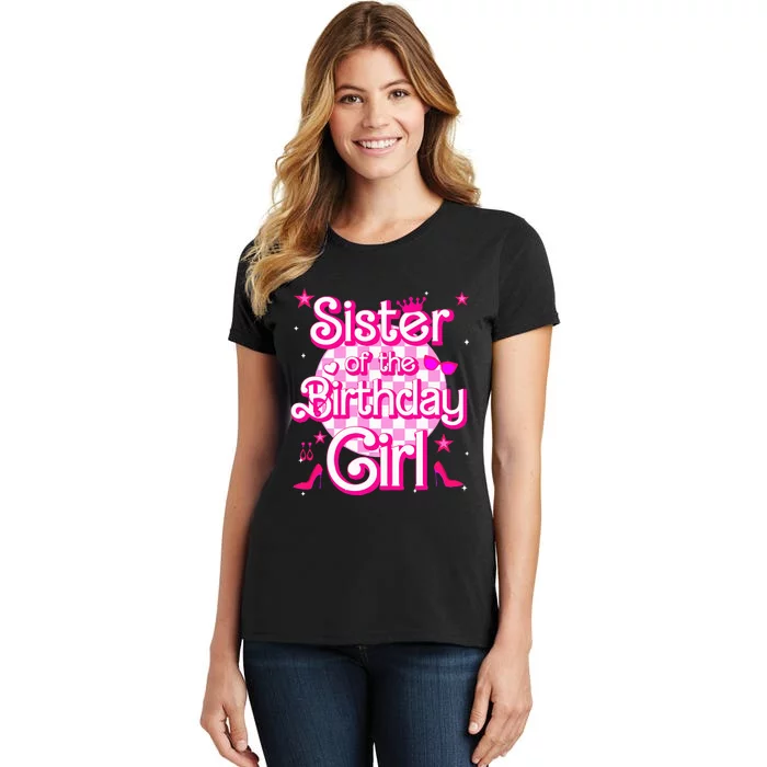 Sister Of The Birthday Girl Doll Family Party Women's T-Shirt