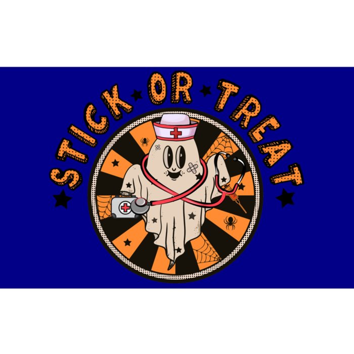 Stick Or Treat Retro Funny Nurse Cool Halloween Groovy Gift Bumper Sticker