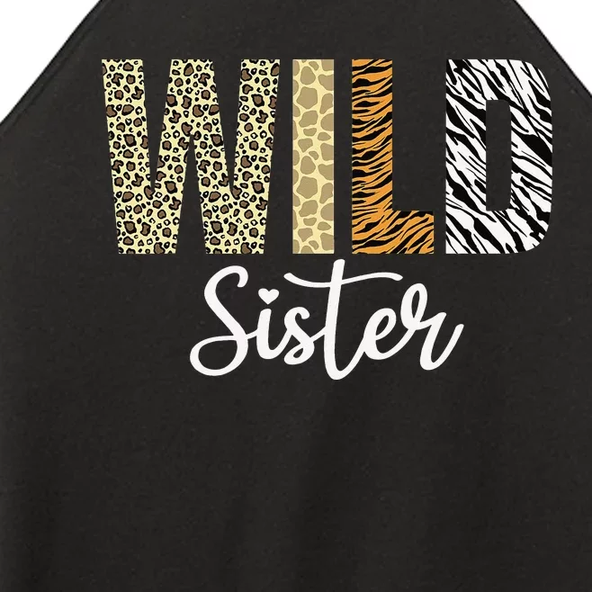 Sister of The Wild One Zoo Birthday Safari Jungle Animal Sis Women’s Perfect Tri Rocker Tank