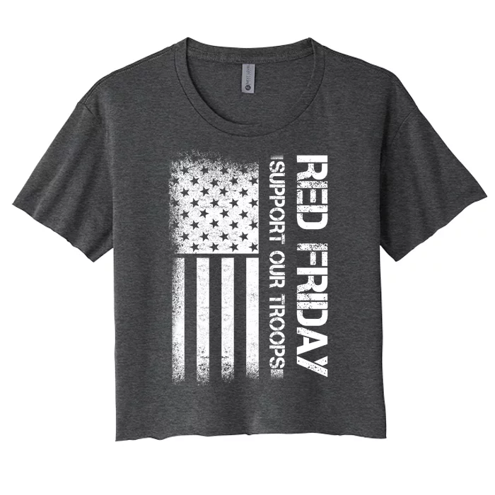 Support Our Troops Red Friday Women's Crop Top Tee