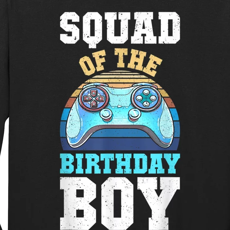 Squad Of The Birthday Boy Matching Video Gamer Birthday Tall Long Sleeve T-Shirt