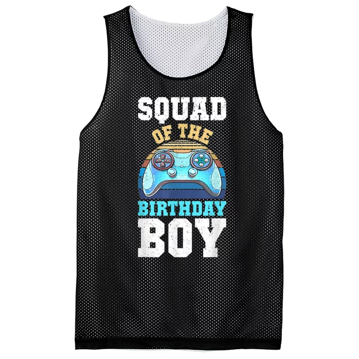 Squad Of The Birthday Boy Matching Video Gamer Birthday Mesh Reversible Basketball Jersey Tank