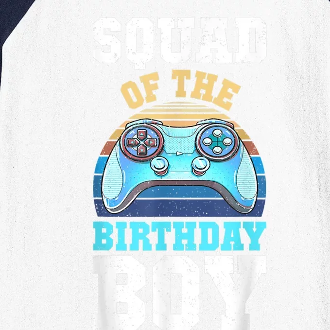 Squad Of The Birthday Boy Matching Video Gamer Birthday Baseball Sleeve Shirt