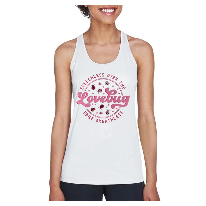 Speechless Over The Edge Breathless Love Bug Women's Racerback Tank