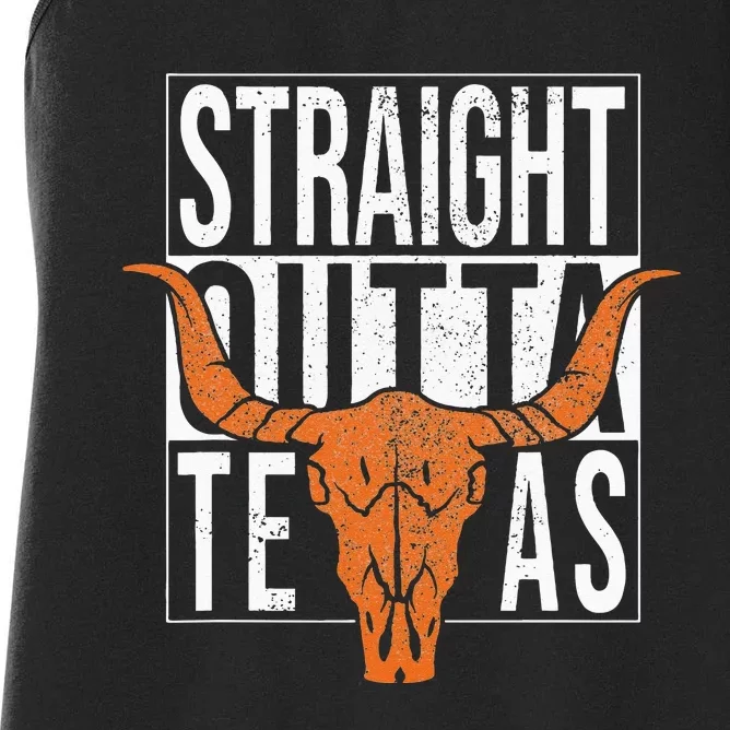 Straight Outta Texas 1845 For Proud Texans Women's Racerback Tank