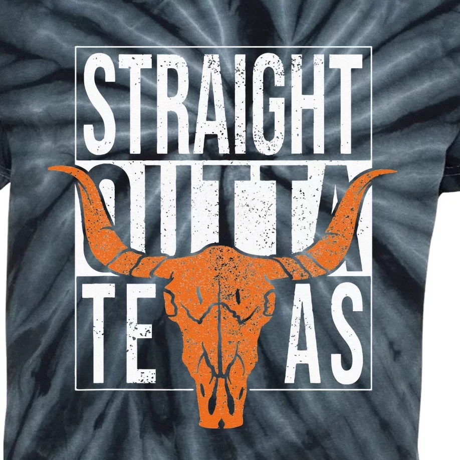 Straight Outta Texas 1845 For Proud Texans Kids Tie-Dye T-Shirt