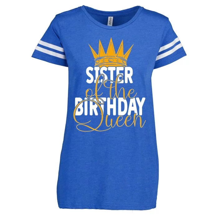 Sister Of The Birthday Queen Girls Bday Party Enza Ladies Jersey Football T-Shirt