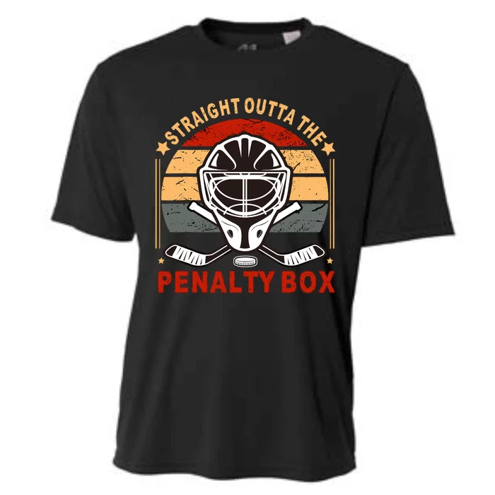 Straight Outta The Penalty Box Funny Hockey Design For Cooling Performance Crew T-Shirt