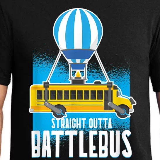 Straight Out The Battle Bus Gamer Video Pajama Set