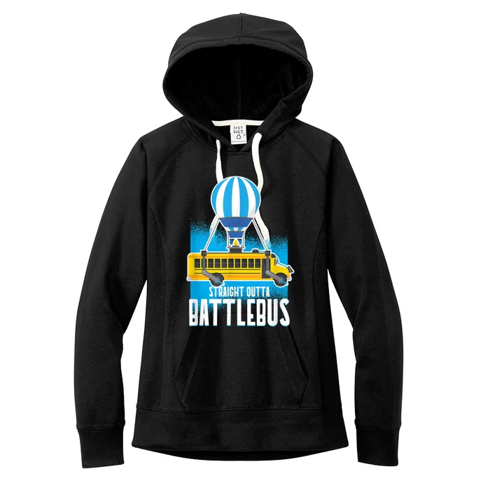 Straight Out The Battle Bus Gamer Video Women's Fleece Hoodie