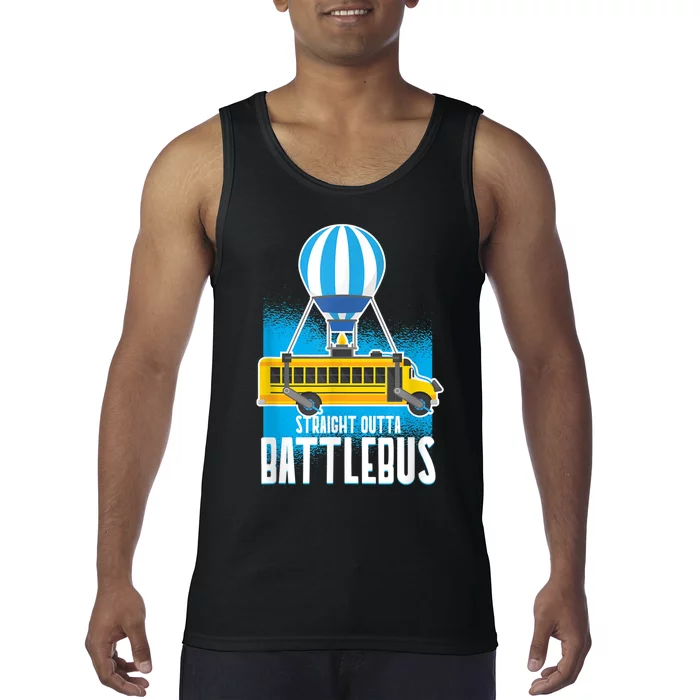 Straight Out The Battle Bus Gamer Video Tank Top