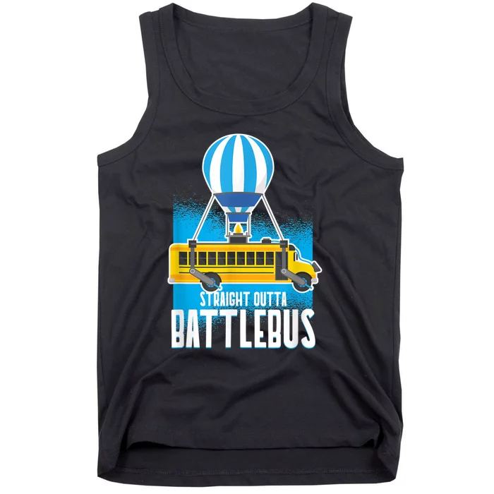 Straight Out The Battle Bus Gamer Video Tank Top