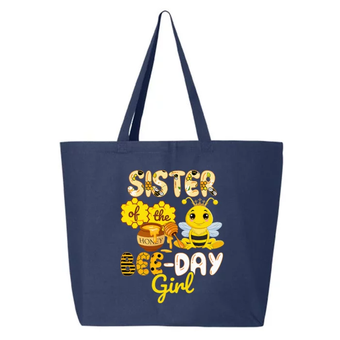 Sister Of The Bee Day Girl Funny Bee Birthday Party 25L Jumbo Tote