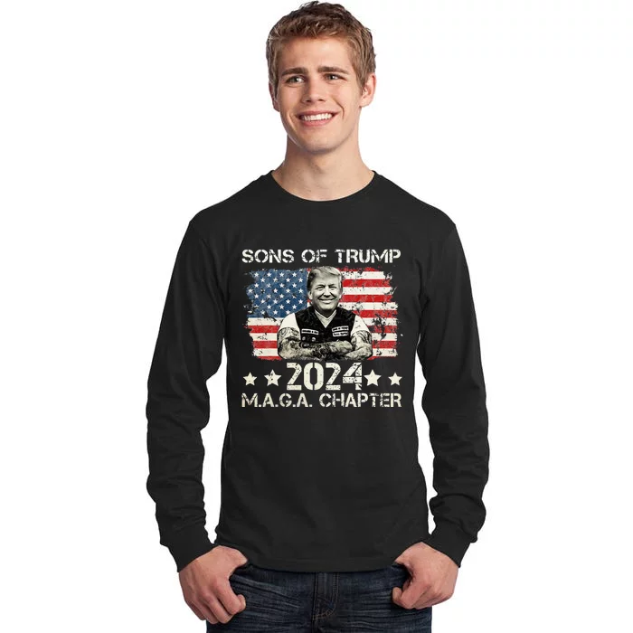 Sons Of Trump Maga Chapter 2024 Tall Long Sleeve T-Shirt