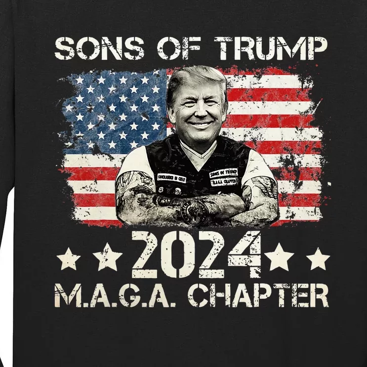 Sons Of Trump Maga Chapter 2024 Tall Long Sleeve T-Shirt