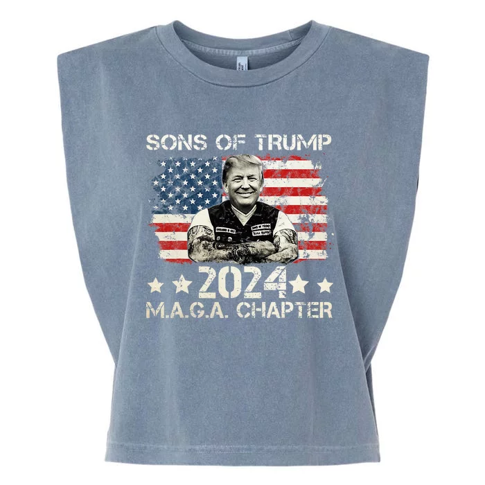 Sons Of Trump Maga Chapter 2024 Garment-Dyed Women's Muscle Tee