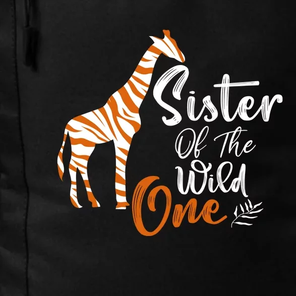 Sister Of The Wild One Funny 1st Birthday Animal Safari Gift Daily Commute Backpack