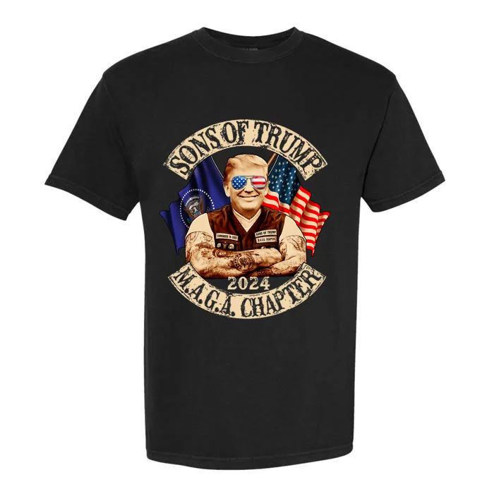 Sons Of Trump Maga Chapter 2024 Funny Garment-Dyed Heavyweight T-Shirt