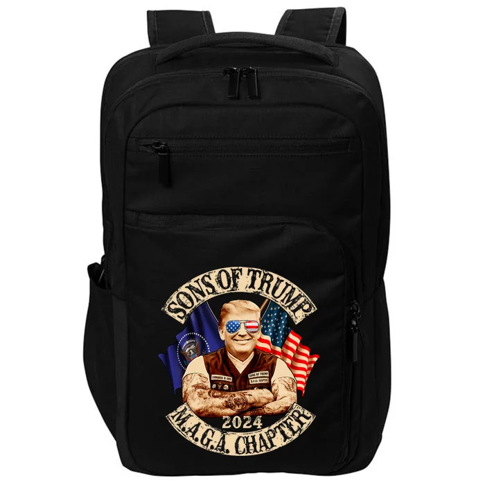 Sons Of Trump Maga Chapter 2024 Funny Impact Tech Backpack