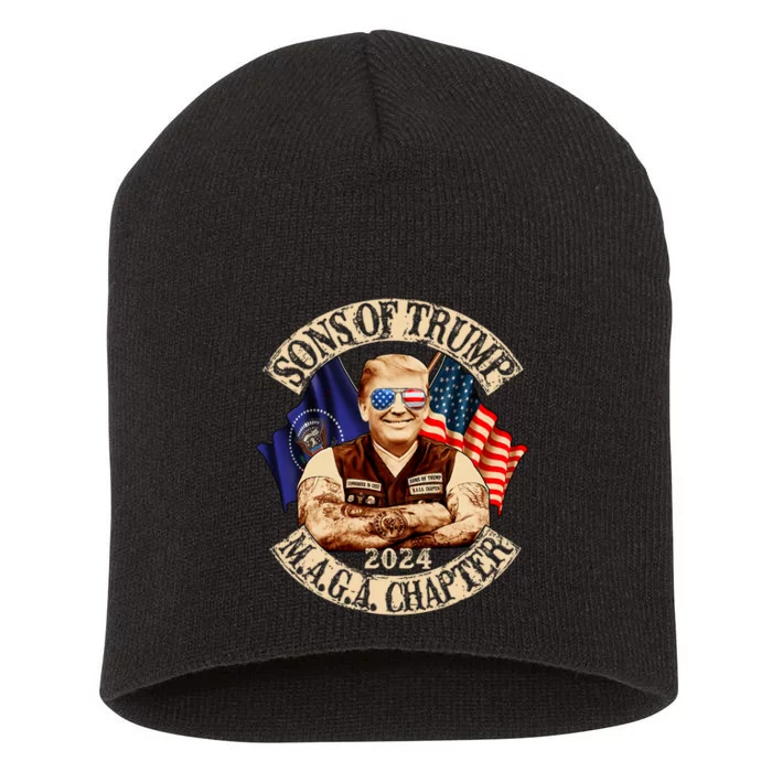 Sons Of Trump Maga Chapter 2024 Funny Short Acrylic Beanie