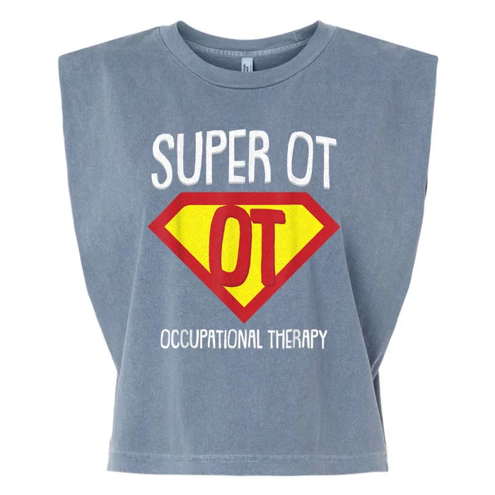 Superhero Occupational Therapy Cool Ota Therapist Gift Garment-Dyed Women's Muscle Tee