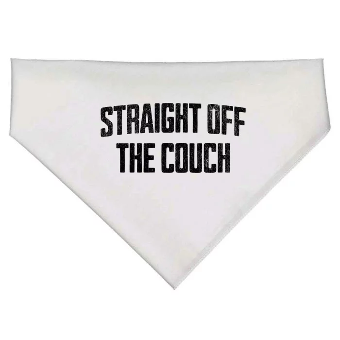 Straight Off The Couch Funny Football Offensive Lineman USA-Made Doggie Bandana