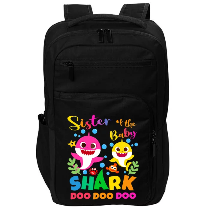 Sister Of The Shark Birthday Family Matching Birthday Impact Tech Backpack